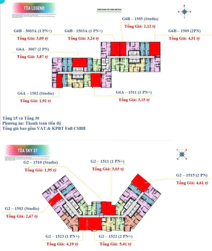Bảng giá Rumor Sun Trường Vinh, TP Vinh, ngày 16/10/2026. Đây không phải giá Sun Cửa Lò.